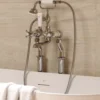 Crosswater Belgravia Crosshead Floor Standing Bath Shower Mixer with Handset Kit - Chrome