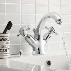 Crosswater Belgravia Crosshead Highneck Basin Mixer Tap