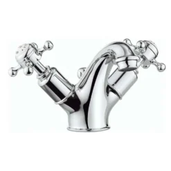 Crosswater Belgravia Crosshead Lux Mono Basin Mixer & Pop Up Waste - Chrome