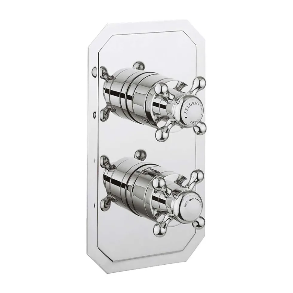 Crosswater Belgravia Crosshead Slimline 3 Outlet WRAS Approved Concealed Thermostatic Shower Valve
