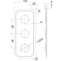 Crosswater Belgravia Crosshead Slimline 2 Outlet WRAS Approved Concealed Thermostatic Shower Valve