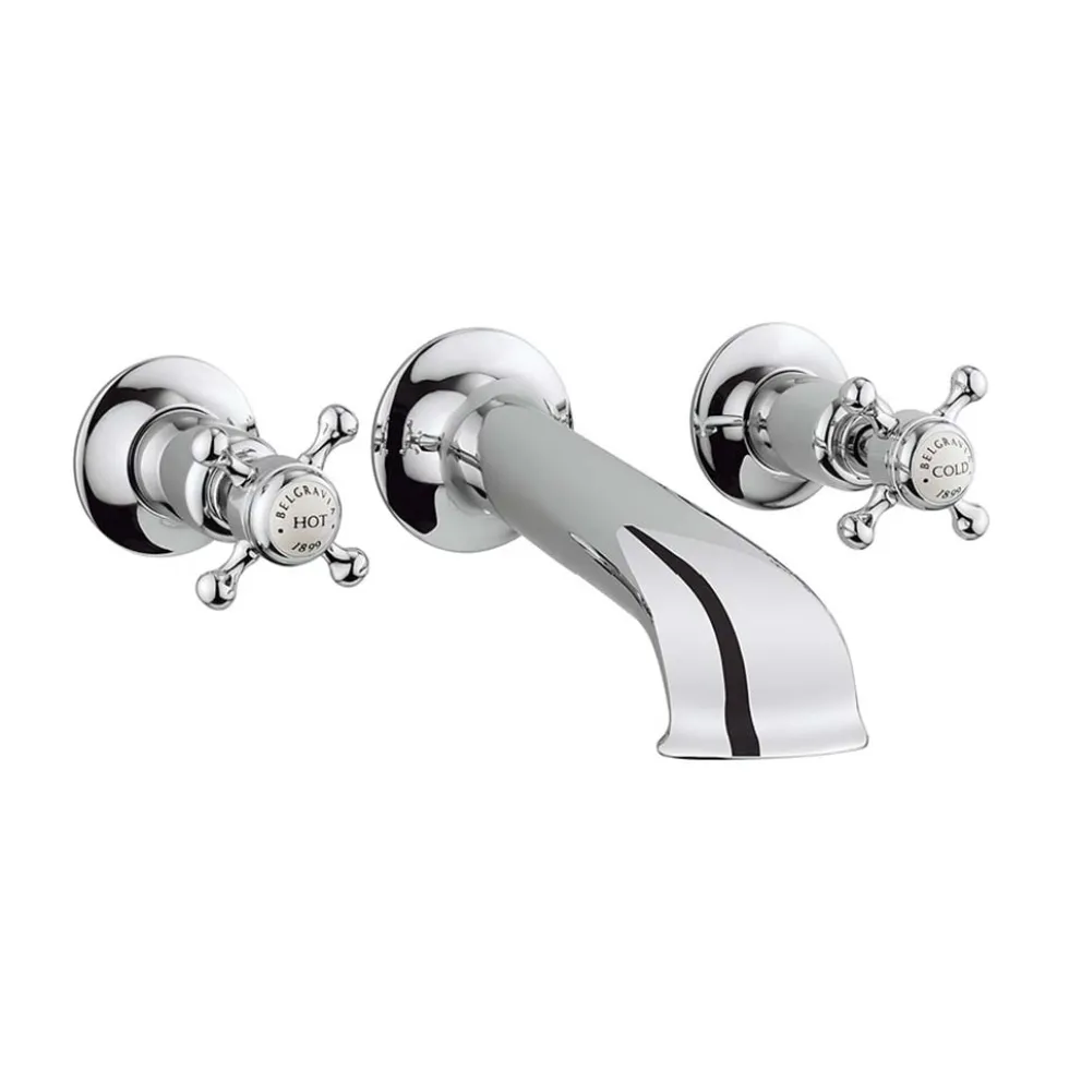 Crosswater Belgravia Crosshead Wall Mounted Bath Filler with Concealed Valves