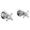 Crosswater Belgravia Crosshead Wall Mounted Hot & Cold Shut Off Valves