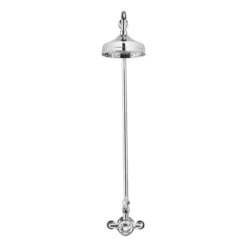 Crosswater Belgravia Exposed Thermostatic Shower Valve with Fixed Shower Head - 8 Inch Chrome Shower Head