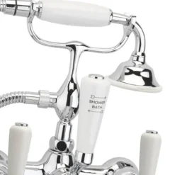 Crosswater Belgravia Lever Deck Mounted Bath Shower Mixer with Handset Kit