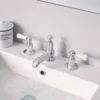 Crosswater Belgravia Lever 3 Hole Basin Mixer with Pop-Up Waste