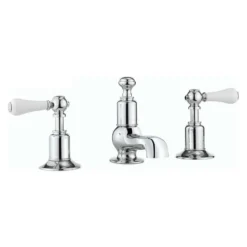 Crosswater Belgravia Lever 3 Hole Basin Mixer with Pop-Up Waste