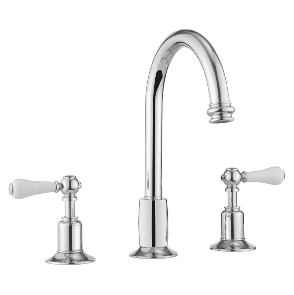 Crosswater Belgravia Lever 3 Hole Tall Basin Mixer Tap