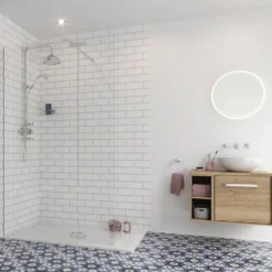 Crosswater Belgravia Multifunction Shower Valve with Slide Rail and Handset and Fixed Shower Head - 8 Inch Chrome Shower Head