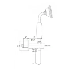 Crosswater Belgravia Shower Handset, Wall Outlet & Hose