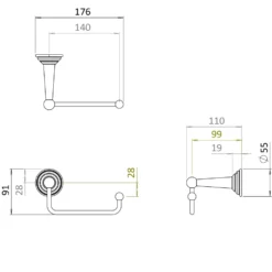 Crosswater Belgravia Toilet Roll Holder