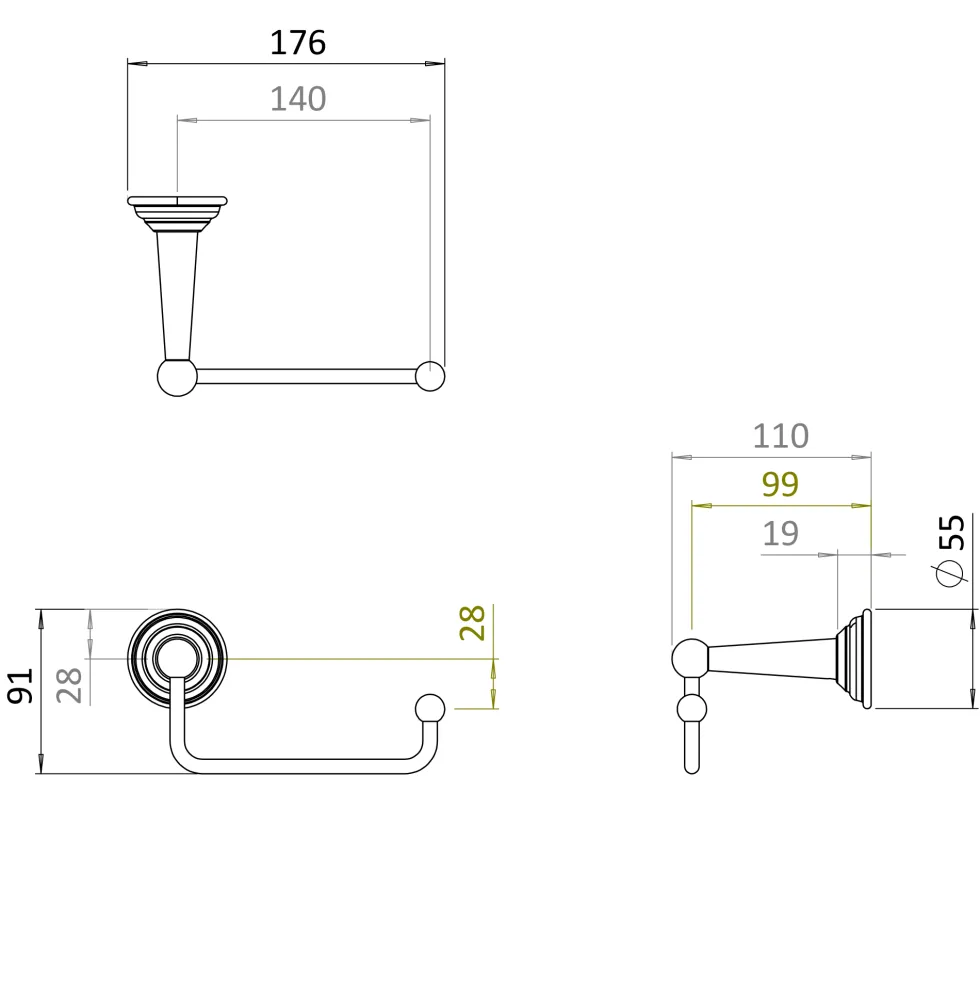 Crosswater Belgravia Toilet Roll Holder
