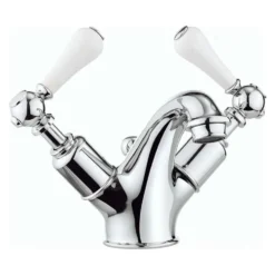 Crosswater Belgravia Twin Lever Mono Basin Mixer & Pop-Up Waste