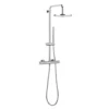 Crosswater Central Thermostatic Exposed Shower Kit With Height Adjustable Rigid Riser - Polished Chrome
