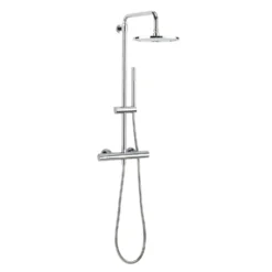 Crosswater Central Thermostatic Exposed Shower Kit With Height Adjustable Rigid Riser - Polished Chrome
