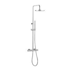 Crosswater Central Thermostatic Exposed Shower Kit With Height Adjustable Rigid Riser - Polished Chrome