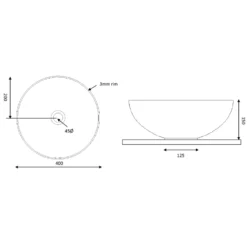Crosswater Circus White Round Countertop Basin