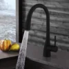 Crosswater Cucina Cook Mono Kitchen Mixer with Concealed Dual Function Pull Out Spray - Matt Black