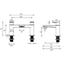 Crosswater Drift Deck Mounted Bath Mixer Tap
