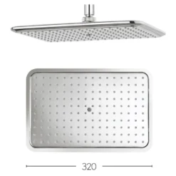 Crosswater Essence High Density ABS 320mm Fixed Shower Head