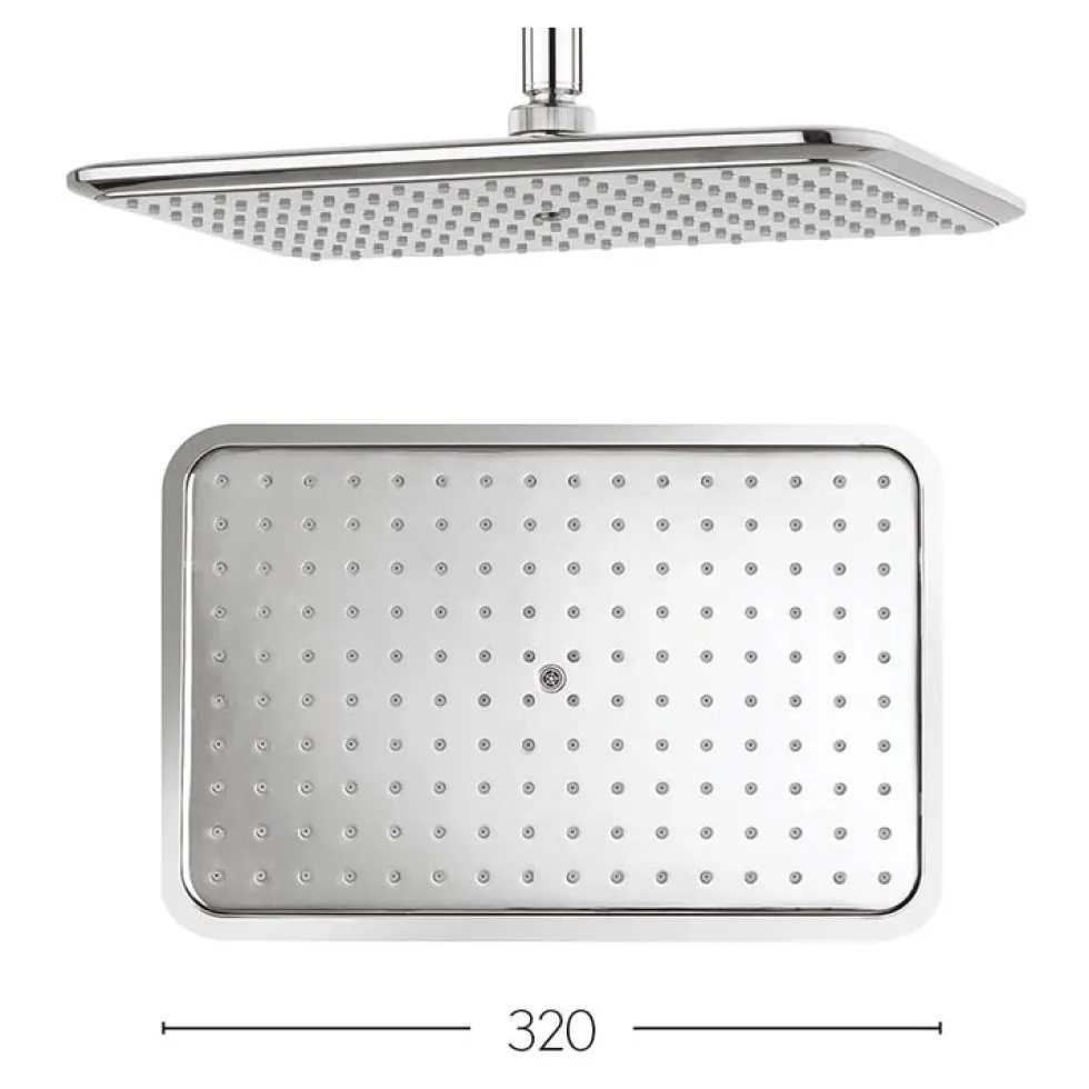 Crosswater Essence High Density ABS 320mm Fixed Shower Head