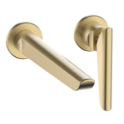 Crosswater Foile Wall Mounted 2 Hole Basin Mixer Tap