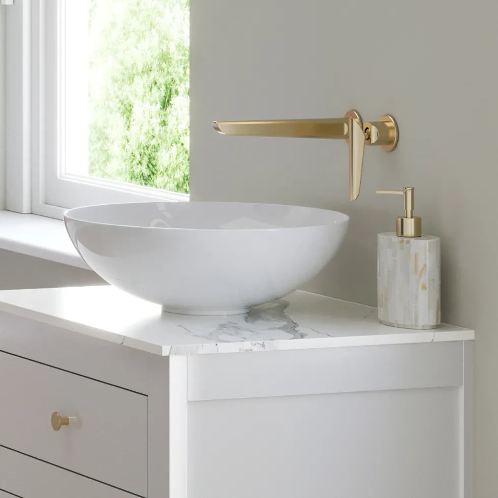 Crosswater Foile Wall Mounted 2 Hole Basin Mixer Tap