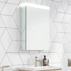Crosswater Image Illuminated Mirror Cabinet with Shaver Socket & Colour Change LED's - 500, 700 & 900mm