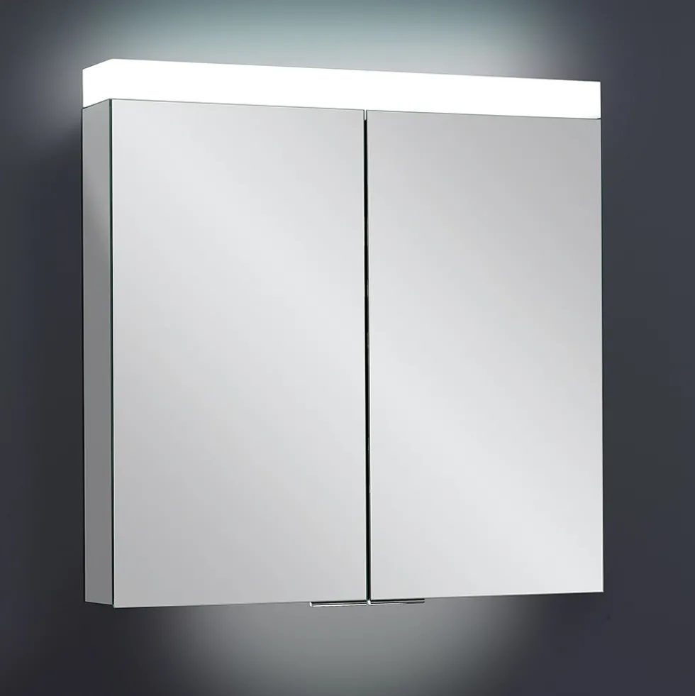Crosswater Image Illuminated Mirror Cabinet with Shaver Socket & Colour Change LED's - 500, 700 & 900mm