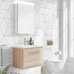 Crosswater Image Illuminated Mirror Cabinet with Shaver Socket & Colour Change LED's - 500, 700 & 900mm