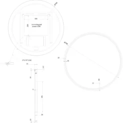 Crosswater Infinity Round Framed Illuminated Mirror with Colour Change LED - 500mm, 600mm & 700mm
