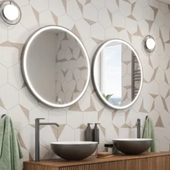 Crosswater Infinity Round Framed Illuminated Mirror with Colour Change LED - 500mm, 600mm & 700mm