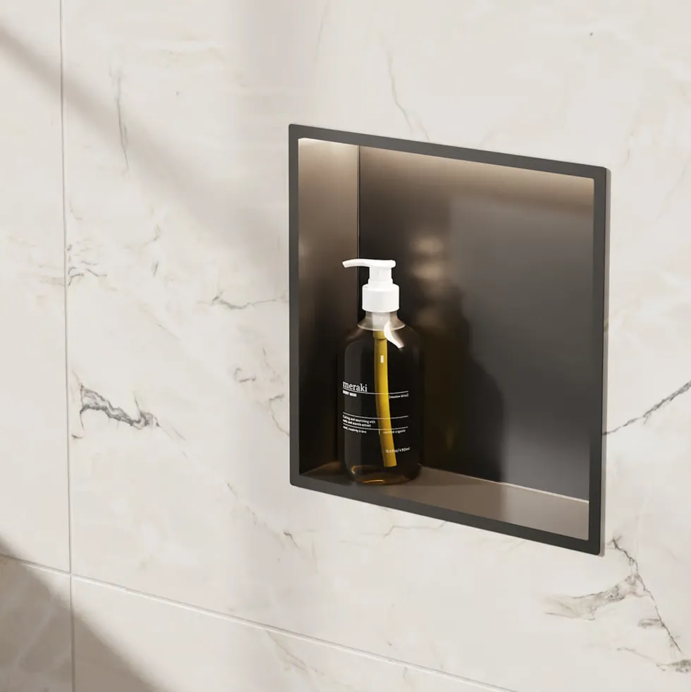 Crosswater Inset LED Illuminated Shower Niche - 305 x 305mm