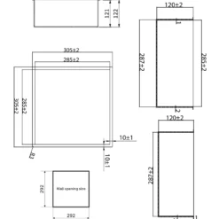 Crosswater Inset Shower Niche 305 x 305mm