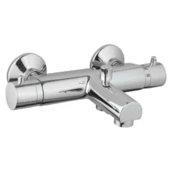 Crosswater Kai Exposed Thermostatic Bath Shower Mixer with Integrated Bath Spout
