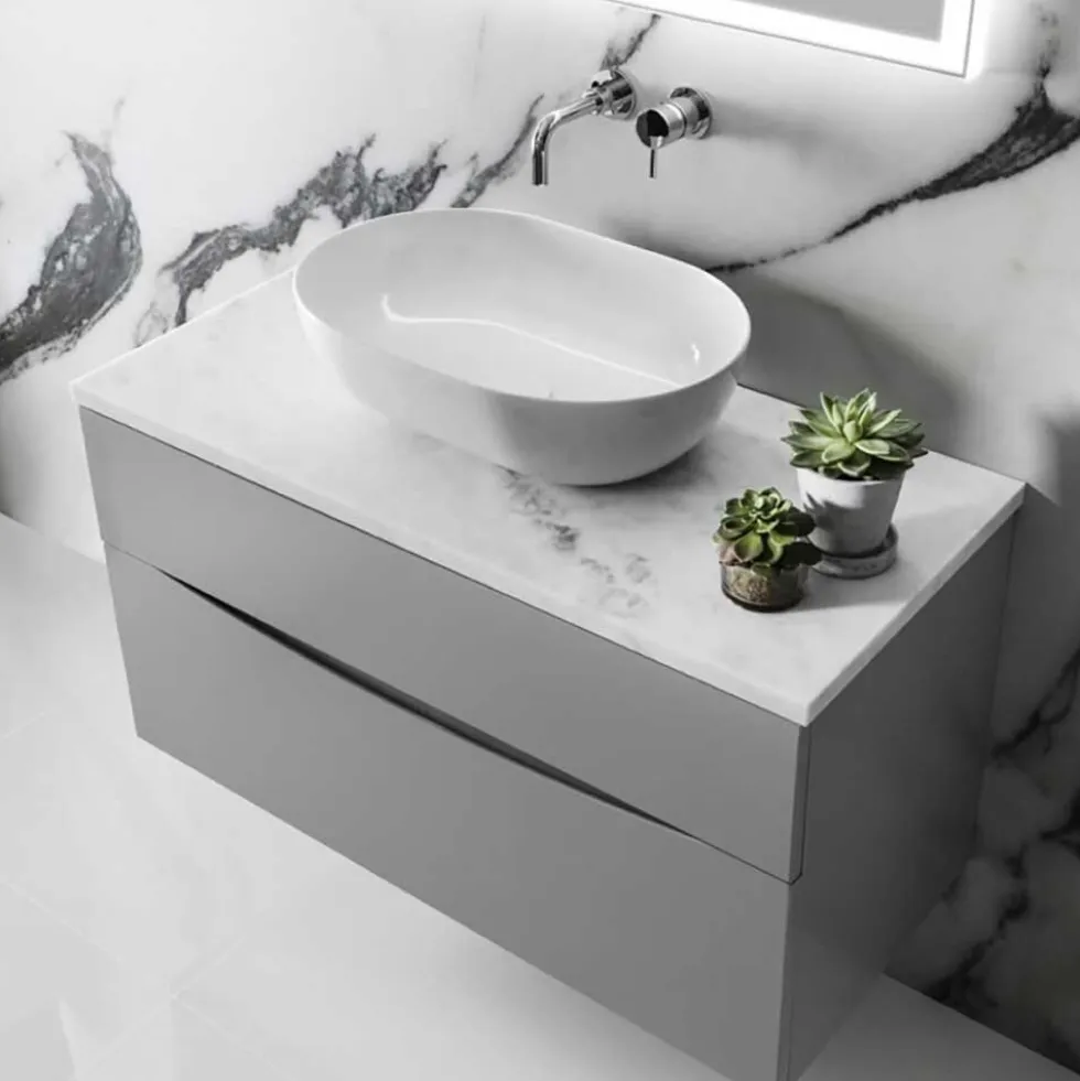 Crosswater Kai Lever 2 Hole Wall Mounted Basin Mixer Set