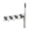Crosswater Kai Lever 3 Outlet Concealed Thermostatic Shower Valve with Handset Kit