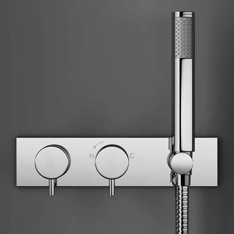 Crosswater Kai Lever 2 Outlet Concealed Thermostatic Shower Valve with Handset