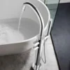 Crosswater Kai Lever Thermostatic Floor Standing Bath Shower Mixer with Shower Kit