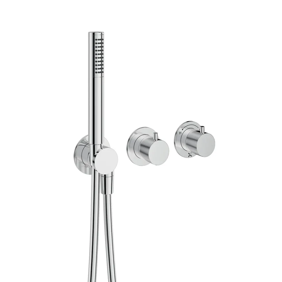 Crosswater Module 3 Outlet 2 Handle Concealed Thermostatic Shower Valve & Shower Handset