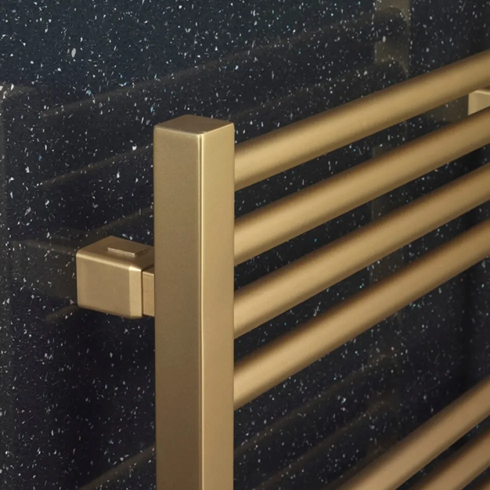 Crosswater MPRO Brushed Brass Heated Towel Rail