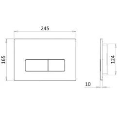 Crosswater MPRO Dual Flush Plate