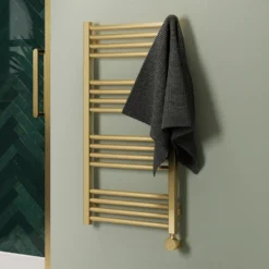 Crosswater MPRO Electric Brushed Brass Heated Towel Rail