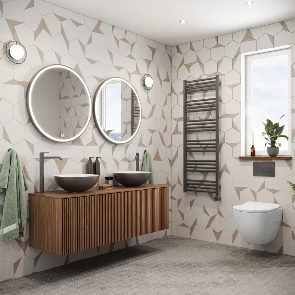 Crosswater MPRO Electric Slate Heated Towel Rail