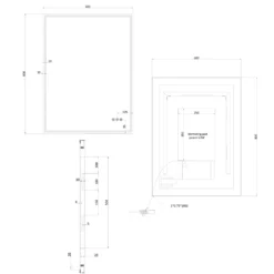 Crosswater MPRO Framed LED Illuminated Steam Free Mirror & Colour Change Lights