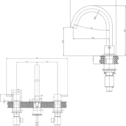 Crosswater MPRO 3 Hole Basin Mixer Tap