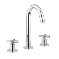 Crosswater MPRO 3 Hole Basin Mixer Tap with Crosshead Handles