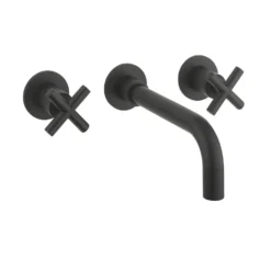 Crosswater MPRO 3 Hole Wall Mounted Basin Mixer Tap with Crosshead Handles