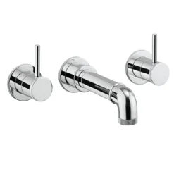 Crosswater MPRO Industrial 3 Hole Wall Mounted Basin Mixer Tap