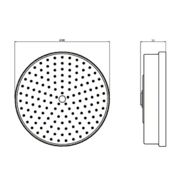 Crosswater MPRO Industrial 8 Inch Easy Clean Shower Head